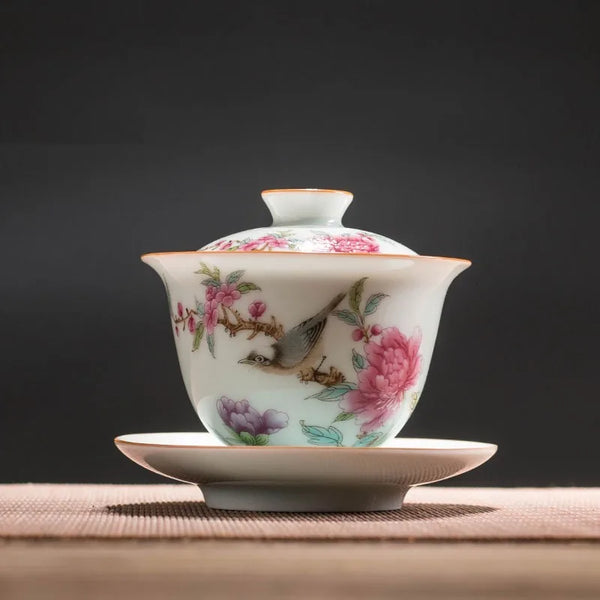 Famille Rose Sancai Gaiwan – Peony / 175 ml