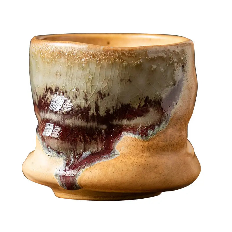Lava Whisper handcrafted ceramic coffee cup with unique glaze for your ceramic coffee experience