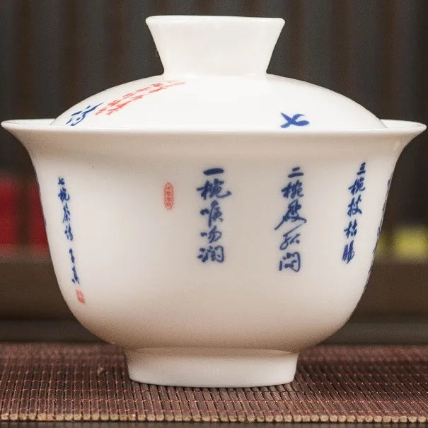 Seven Bowls of Tea Poem Gaiwan – Sanqing / Bowl & Lid