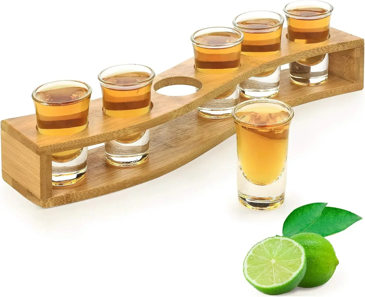6-piece Glass Drinkware white background product photo