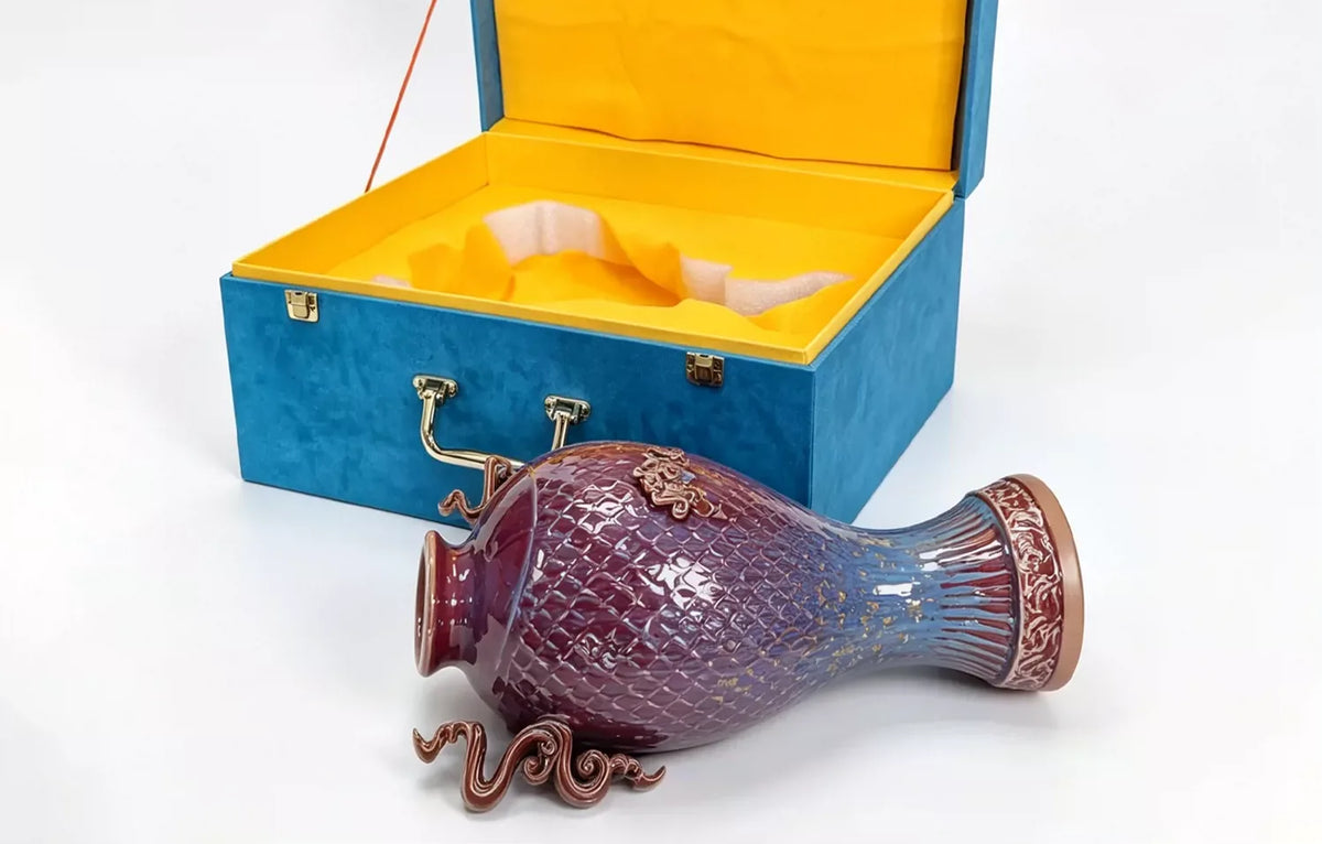 Abundance Twin Handle Jun Vase — profile view