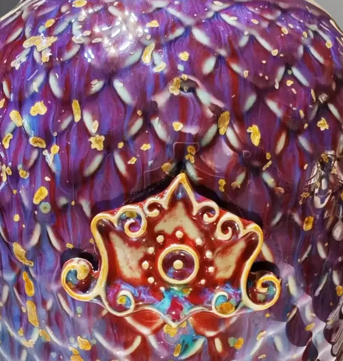 Abundance Twin Handle Jun Vase — detail view