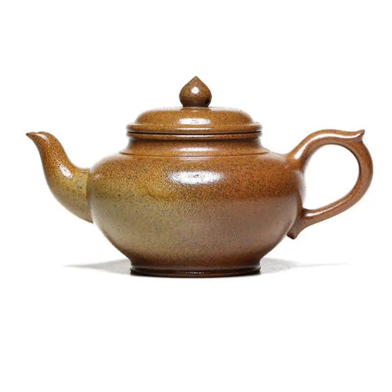 Brown ceramic teapot from Amber Flow made of Yixing Duanni clay and duanni clay