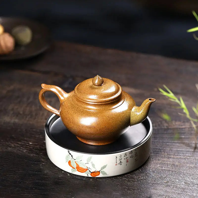 Ceramic Amber Flow Yixing Duanni Teapot with Lid made of Duanni Clay