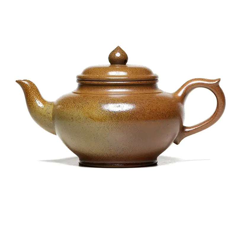 Brown ceramic teapot from Amber Flow made of Yixing Duanni clay and duanni clay