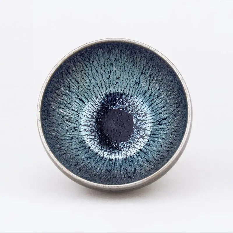 Blue and black ceramic zhan teacup from the Arctic jian zhan collection