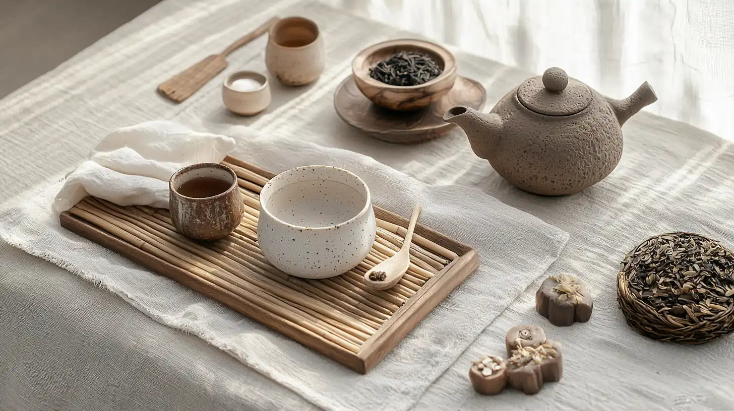 Artistic tea set.