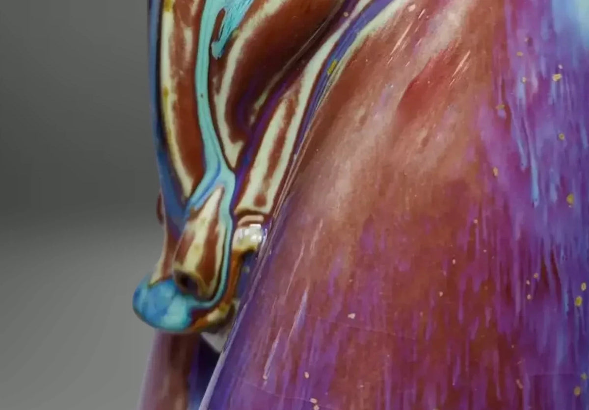 Auspicious Horse Jun Sculpture — detail view