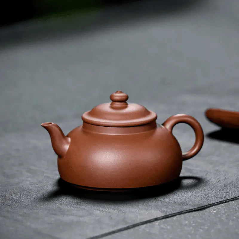 Brown ceramic teapot from Autumn Hill, Yixing Zisha, 215ml capacity for brewing tea