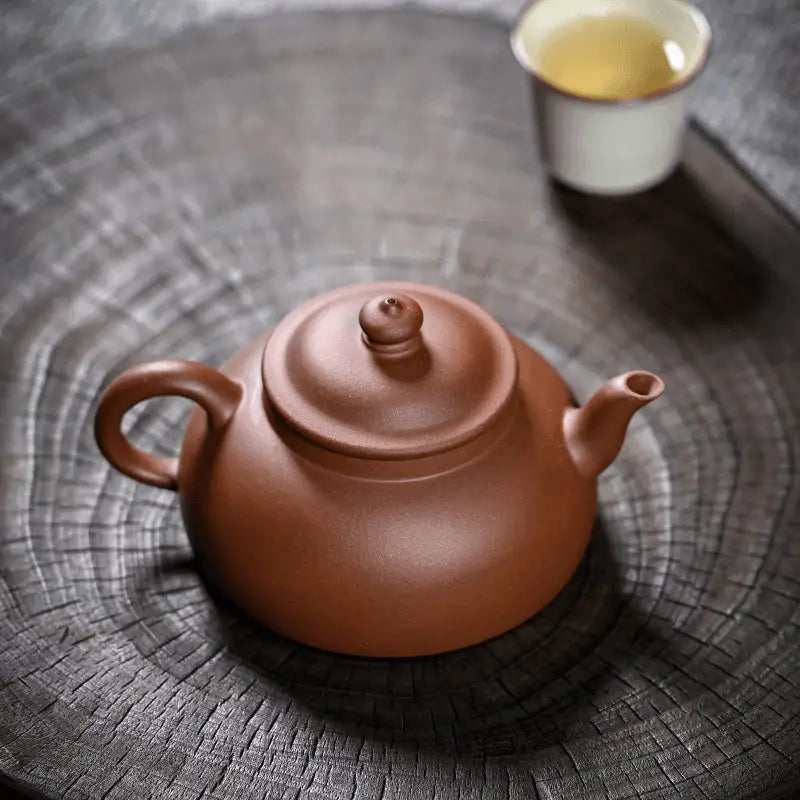 Brown ceramic teapot from Autumn Hill, Yixing Zisha with 215ml capacity