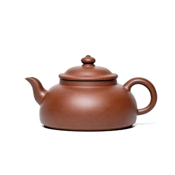Autumn Hill Brown Ceramic Teapot with Yixing Zisha Finish and 215ml Capacity