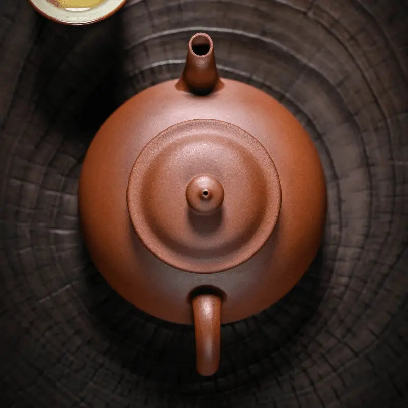 Earthenware teapot with rounded lid from Autumn Hill, Yixing Zisha, 215ml capacity