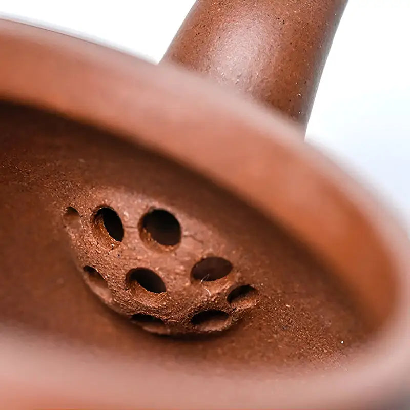 Brown ceramic teapot spout filter for Autumn Hill Yixing Zisha teapots 215ml capacity