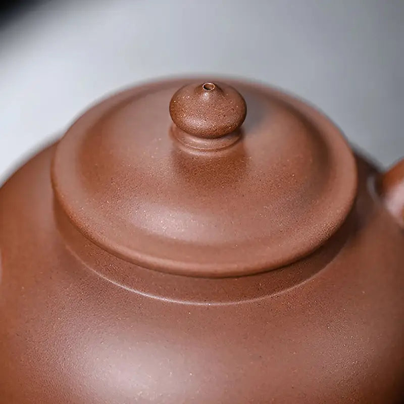 Brown ceramic teapot lid for Autumn Hill Yixing Zisha teapot 215ml capacity