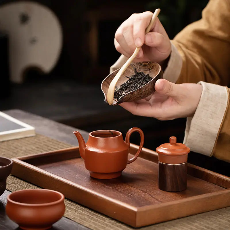 Autumn Square Tea Set with Yixing Zisha Yixing Teapot for elegant tea preparation