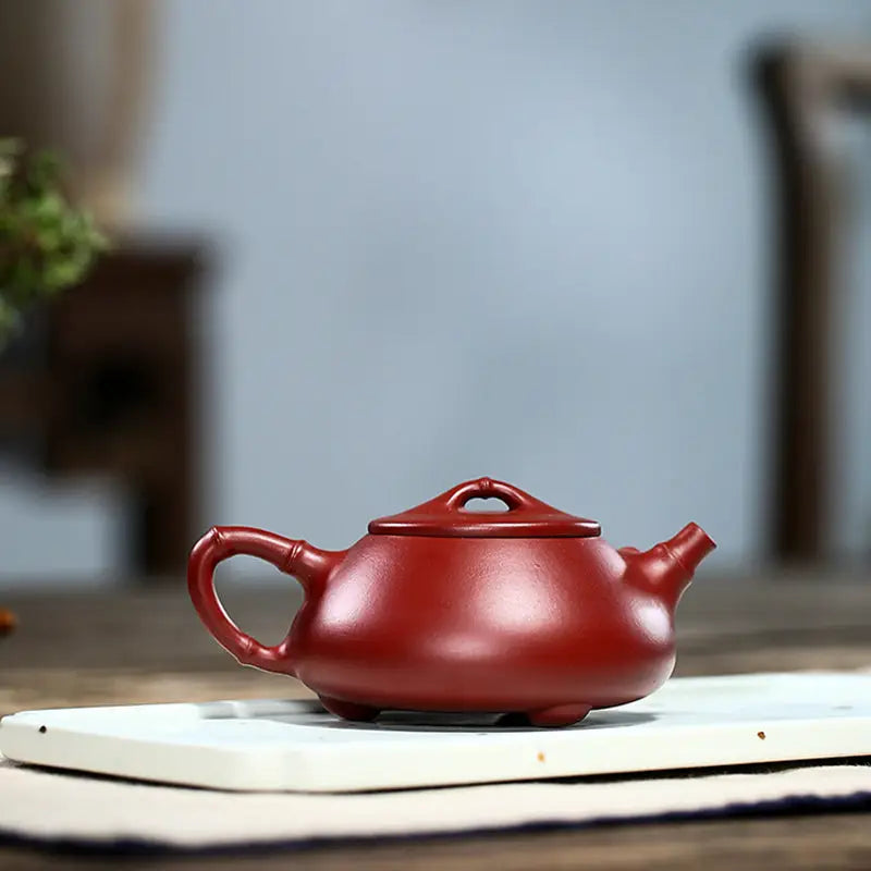 Reddish-brown ceramic teapot from Bamboo Segment, perfect addition to teapots and tea sets