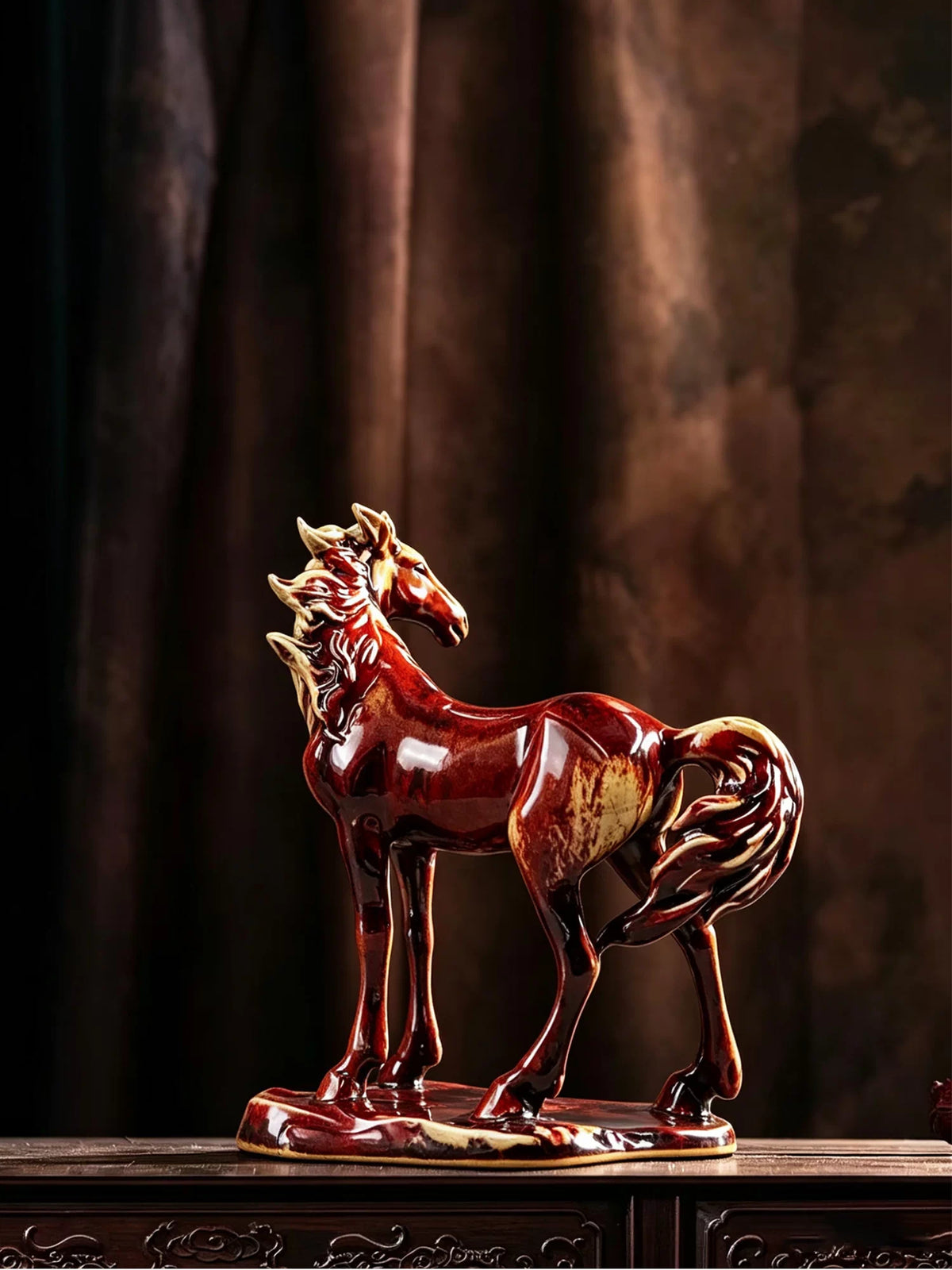 Beihong Horse Jun Sculpture — alternate angle
