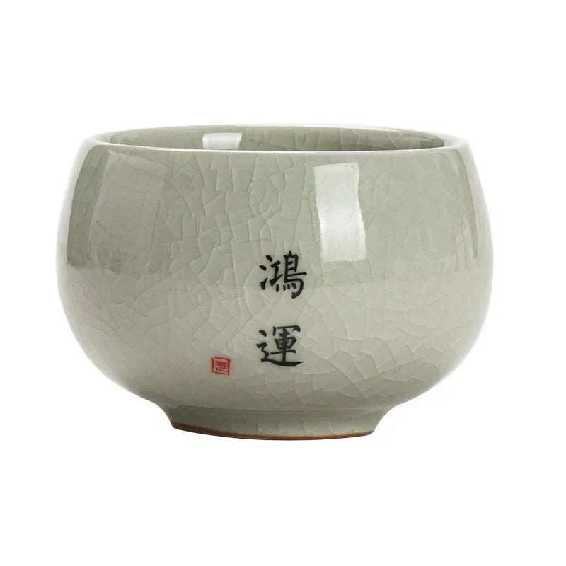 Blue and White Tea Cup white background product photo