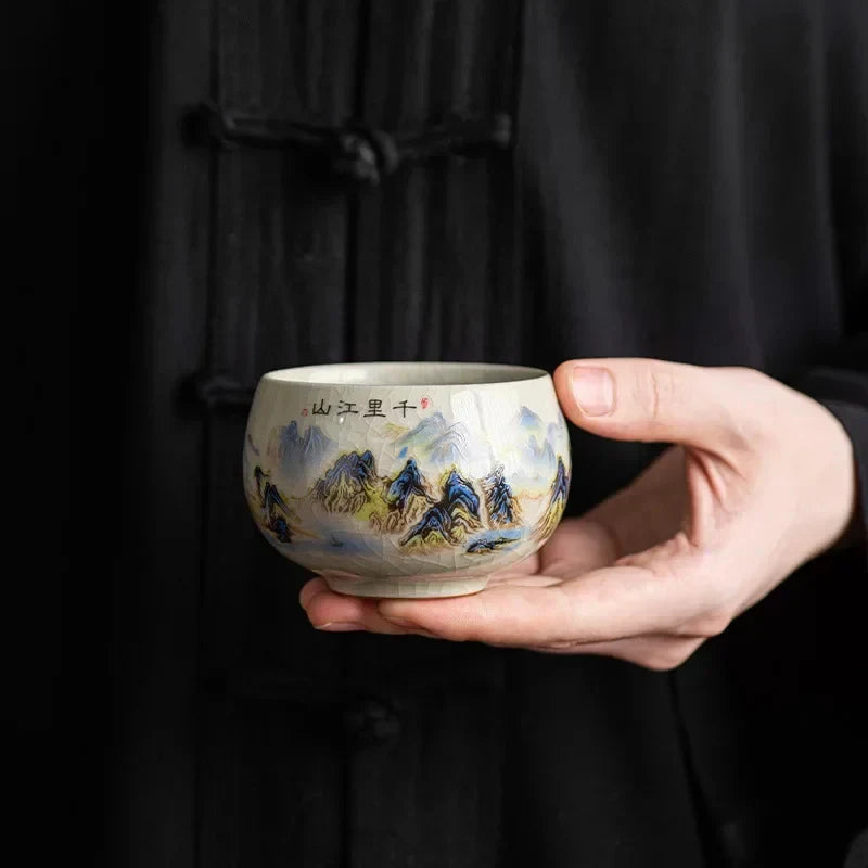 Blue and White Tea Cup Tea Cup product photo 4