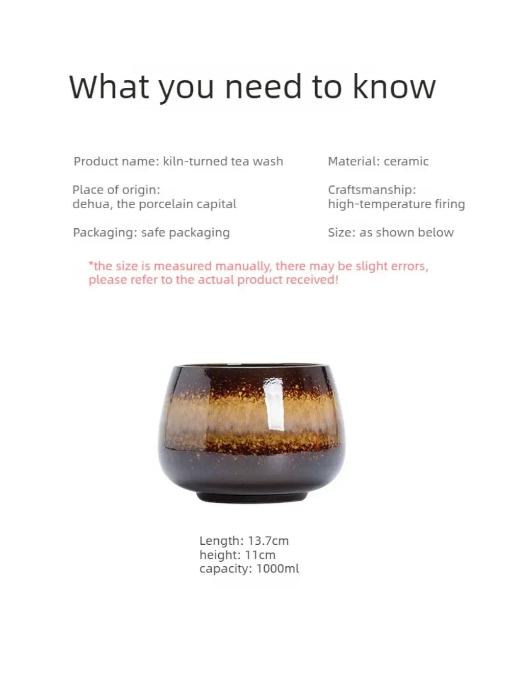 Ceramic Tea Waste Bowl Tea Waste Bowl product photo 6