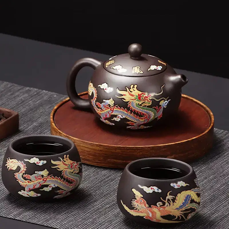 Color-changing dragon yixing zisha tea cup for an elegant tea ritual drinking experience