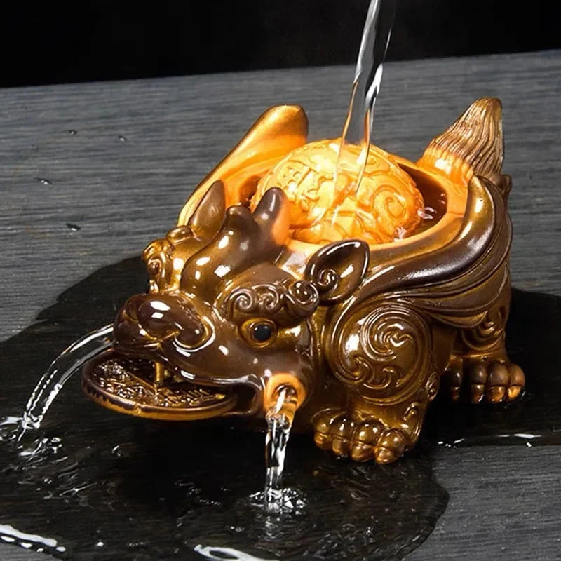 Color-changing Golden Toad Tea Pet Resin Tea Pet detail view