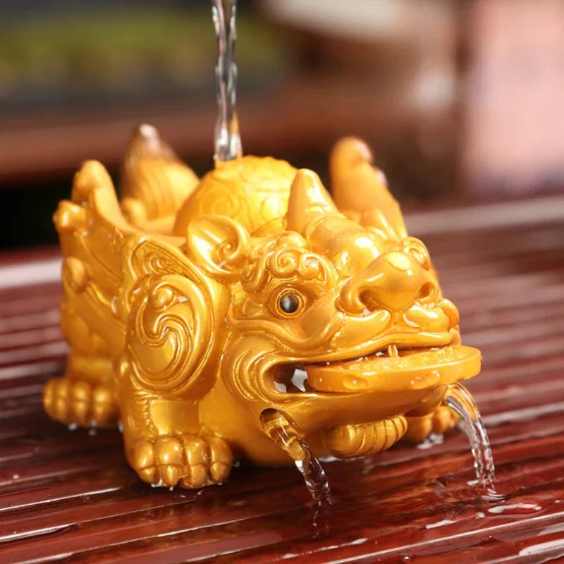 Color-changing Golden Toad Tea Pet Tea Pet side view