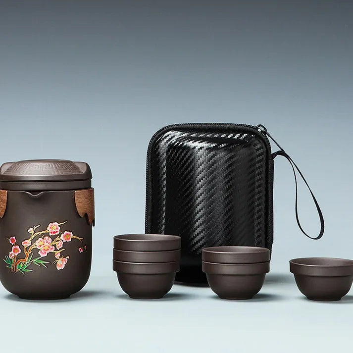 Color-Changing Purple Clay Travel Tea Set – Blossoms