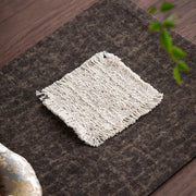 Cotton-linen Textile Tea Coaster white background product photo