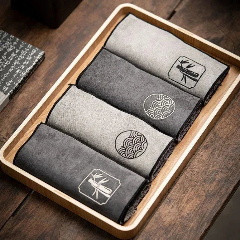 Cotton-linen Textile Tea Mat white background product photo