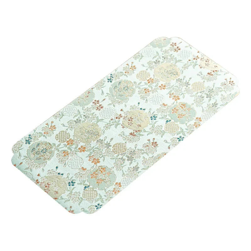 Cotton-linen Textile Tea Mat white background product photo