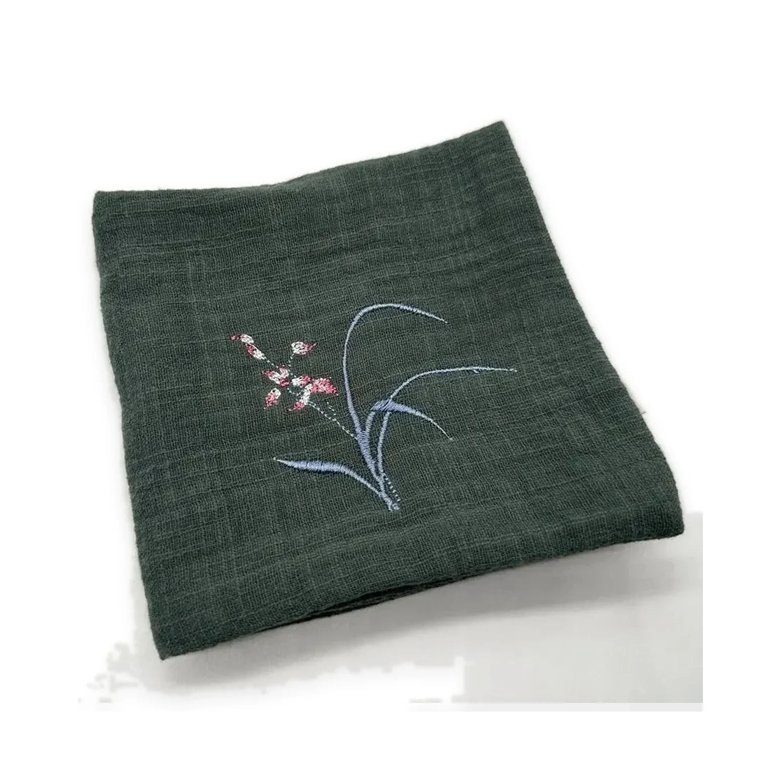 Cotton-linen Textile Tea Towel white background product photo