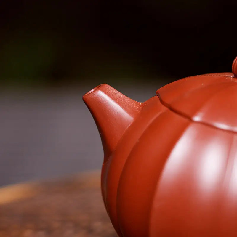 Red-brown ceramic Yixing Zisha teapot from Crimson Harvest collection