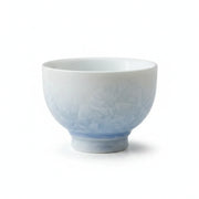 Crystal Floral Glass Tea Cup white background product photo