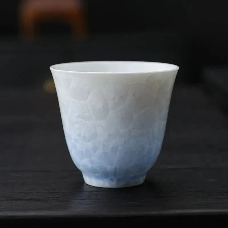Crystal Floral Glass Tea Cup Glass Tea Cup detail view