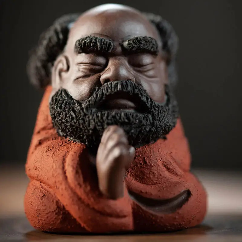 Yixing Zisha Dhyana Guardian Zisha Tea Pet figurine of meditating monk