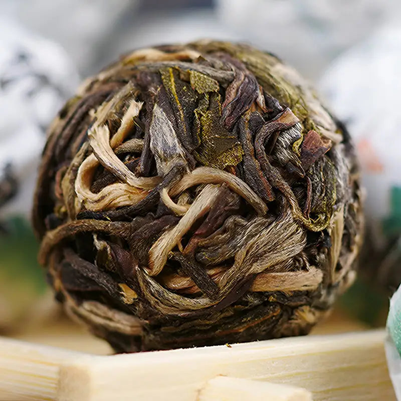 Compressed ball of tea leaves ideal for teapots and tea sets, perfect for tea lovers