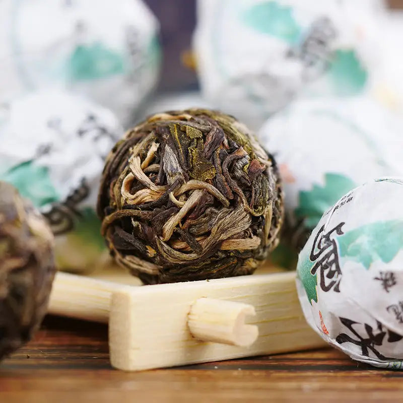 Compressed ball of tea leaves for Pu’er Tea, perfect for teapots and tea sets