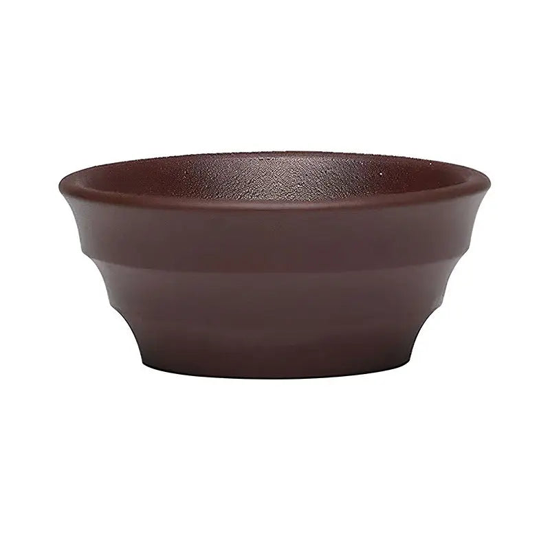 Brown ceramic bowl from Echo of Stillness made of Yixing tapered Zisha clay for Gongfu tea rituals