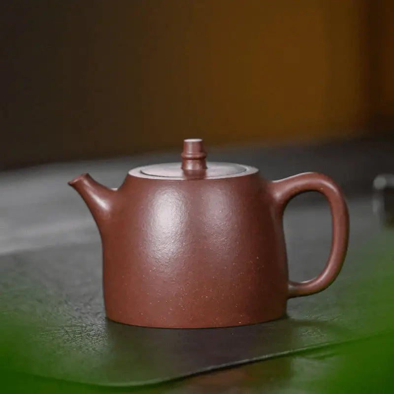 Brown ceramic Yixing Zisha teapot for Gongfu brewing from Echo Peak