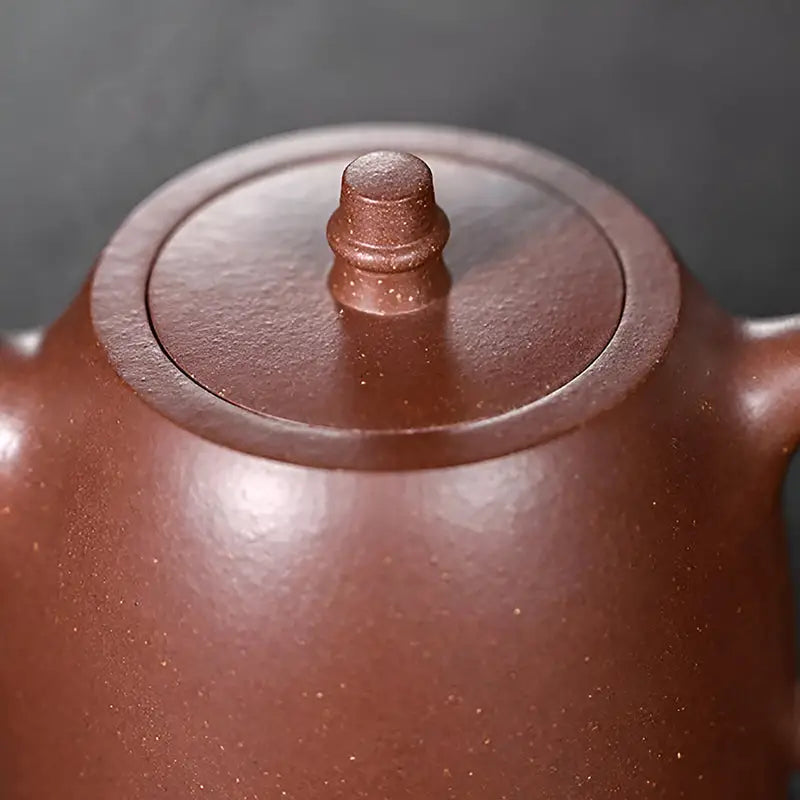 Brown ceramic teapot lid for Echo Peak Yixing Zisha teapot for Gongfu brewing