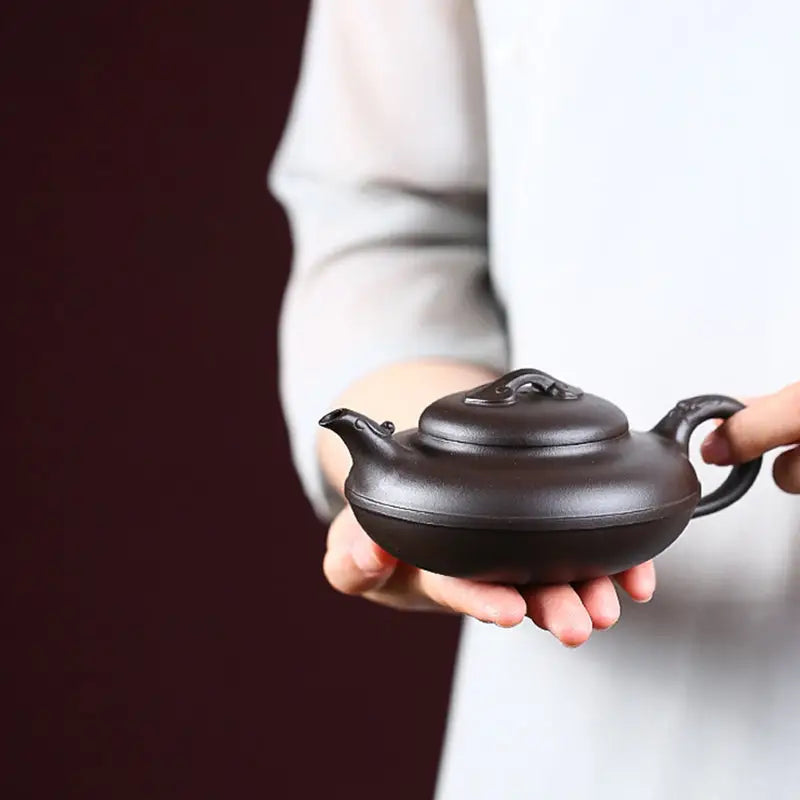 Dark brown Yixing Zisha teapot from Eclipse collection, traditional yixing teapot design