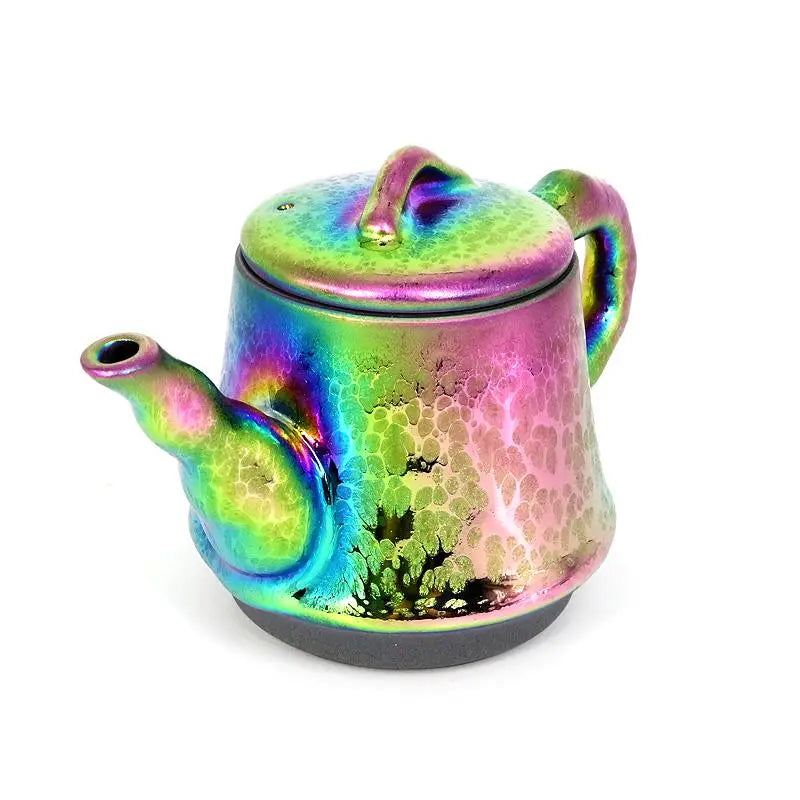 Iridescent Ceramic Fairy Teapot perfect for Gongfu Tea and Jian Zhan Teapot styles
