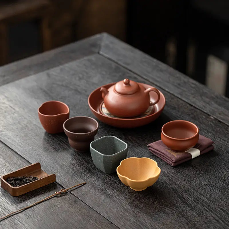 Ceramic Forest Dew Tea Set with Yixing Zisha teacup set for quality tea experience