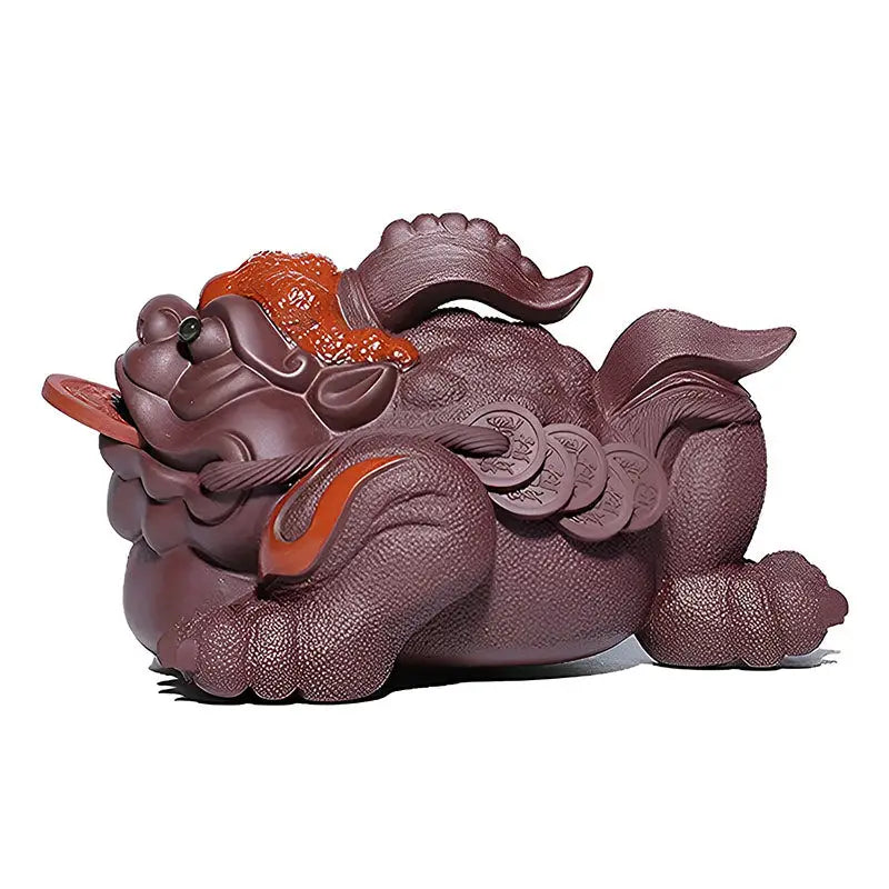 Fortune Guardian Pixiu Yixing Zisha Tea Pet - Tealibere