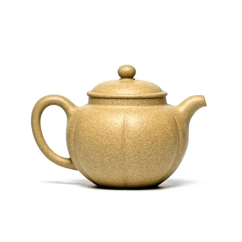 Golden Dew Yixing Zisha ceramic teapot in tan speckled finish with a yixing light look