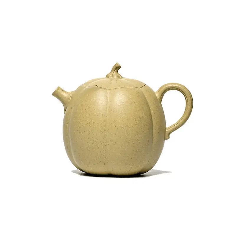Pumpkin-shaped ceramic teapot made from duanni clay, ideal as a Yixing Zisha collectible