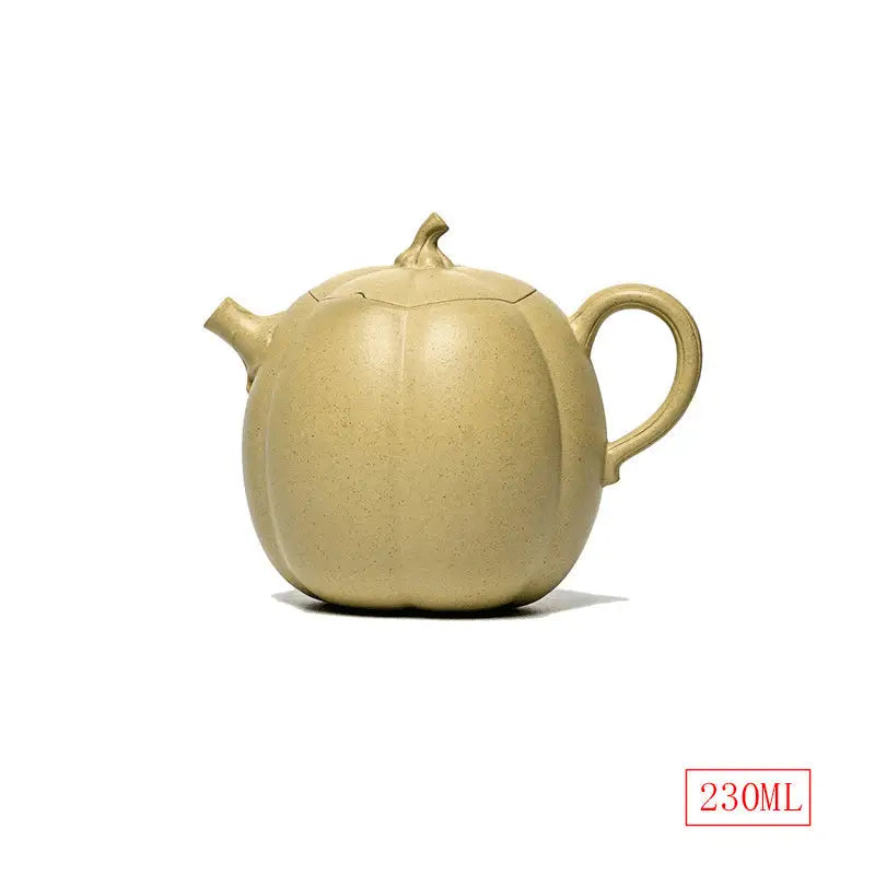 Pumpkin-shaped Yixing Zisha ceramic teapot made from Duanni clay in the Golden Gourd product