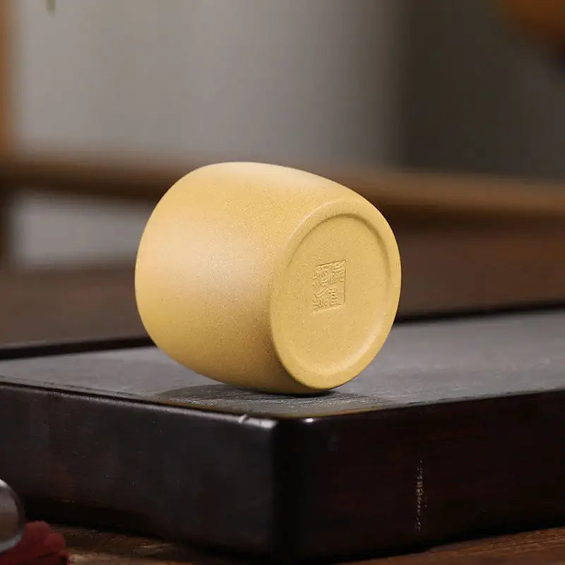 Yellow Duanni Clay ceramic cup from Golden Harmony collection for Yixing Zisha tea brewing