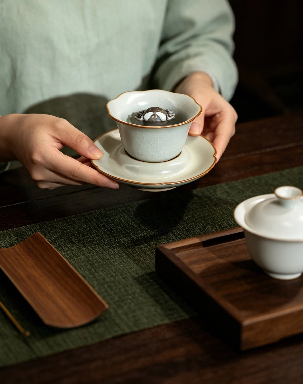 Guan Harmony Crab Cup — alternate angle
